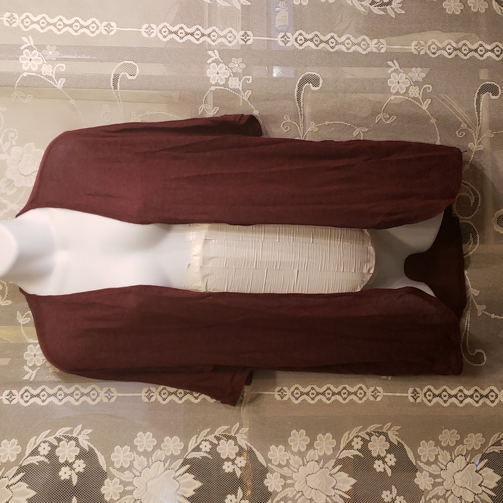 i.JOAH Maroon Cardigan Sz S
